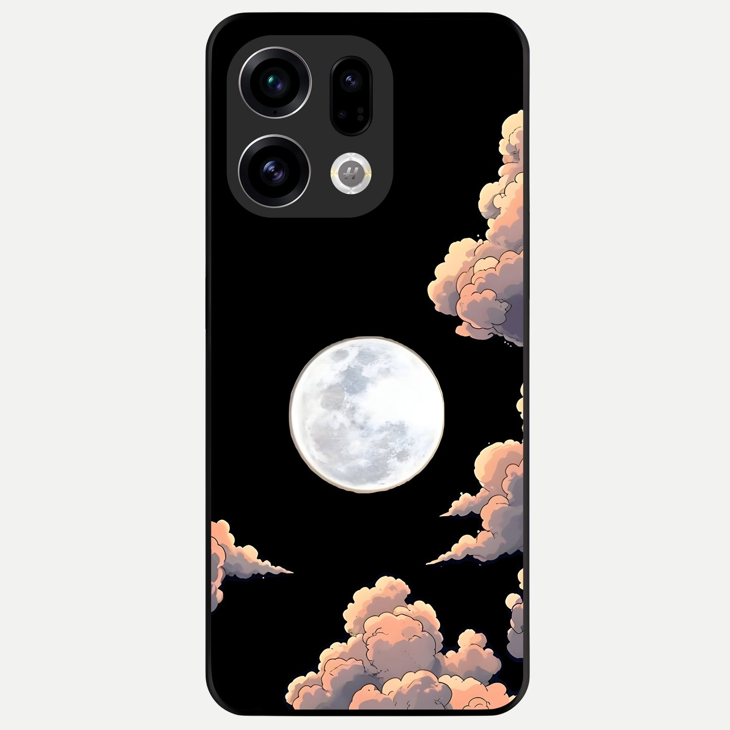  Shade Cloud Moon Glass Case For Oppo Find X9 back cover – full design glossy printed glass finish