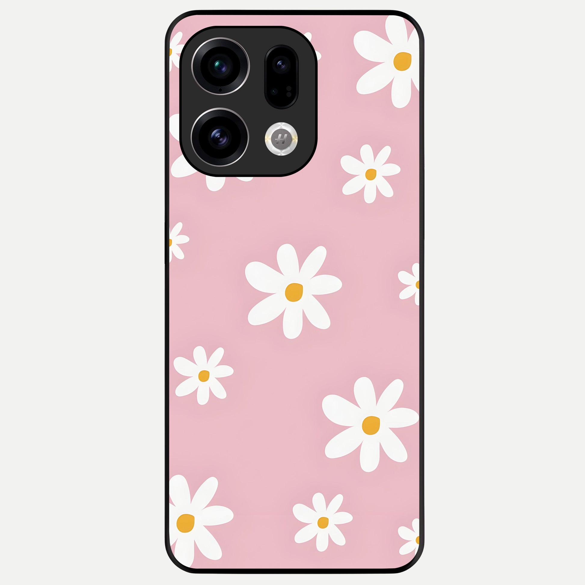  Soft Daisy Bliss Glass Case For Oppo Find X9 back cover – full design glossy printed glass finish