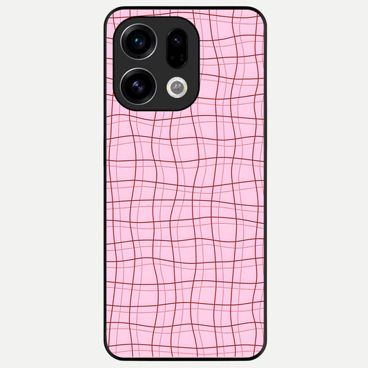  Soft Grid Bliss Glass Case For Oppo Find X9 back cover – full design glossy printed glass finish