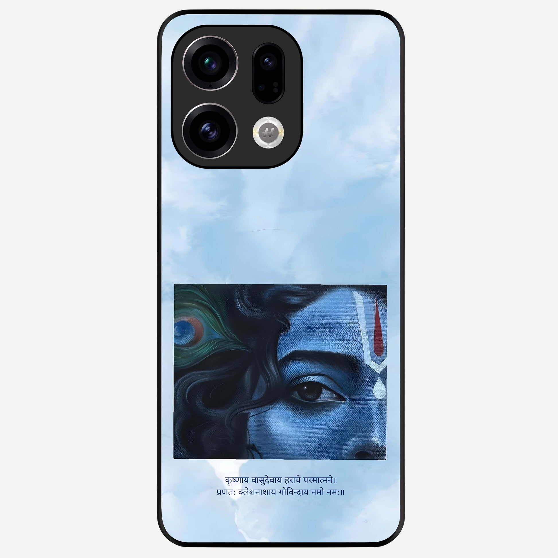  Spiritual Krishna Glass Case For Oppo Find X9 back cover – full design glossy printed glass finish