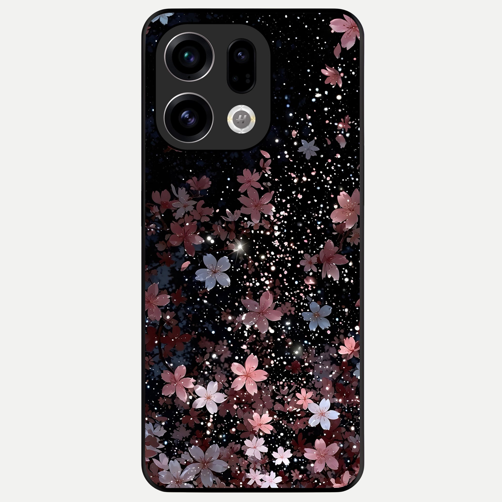  Starlit Flower Dreams Glass Case For Oppo Find X9 back cover – full design glossy printed glass finish