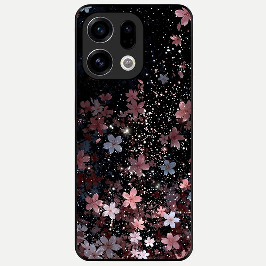  Starlit Flower Dreams Glass Case For Oppo Find X9 back cover – full design glossy printed glass finish