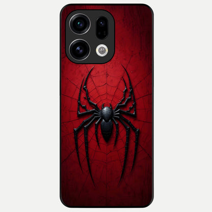  Superhero Web Emblem Glass Case For Oppo Find X9 back cover – full design glossy printed glass finish