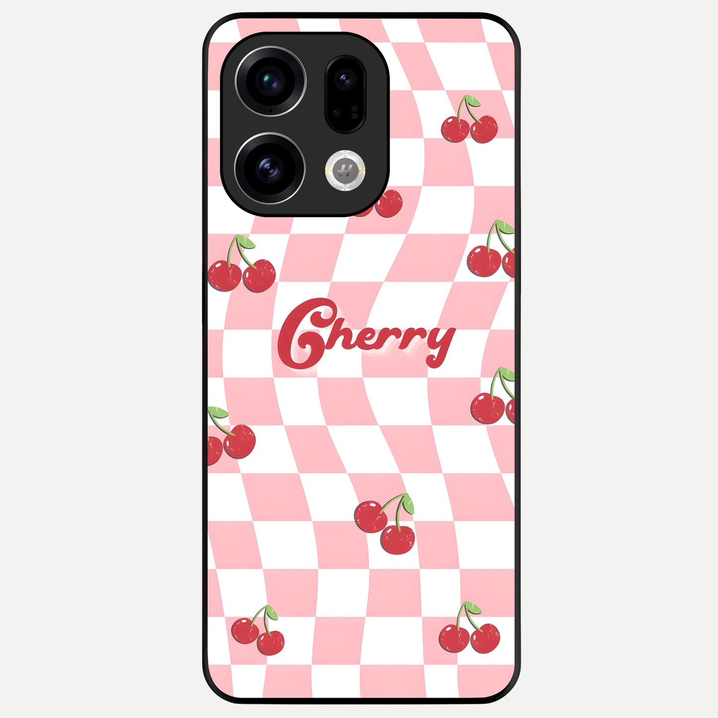  Sweet Cherry Vibes Glass Case For Oppo Find X9 back cover – full design glossy printed glass finish