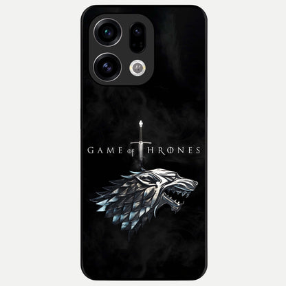  Throne Wolf Legacy Glass Case For Oppo Find X9 back cover – full design glossy printed glass finish