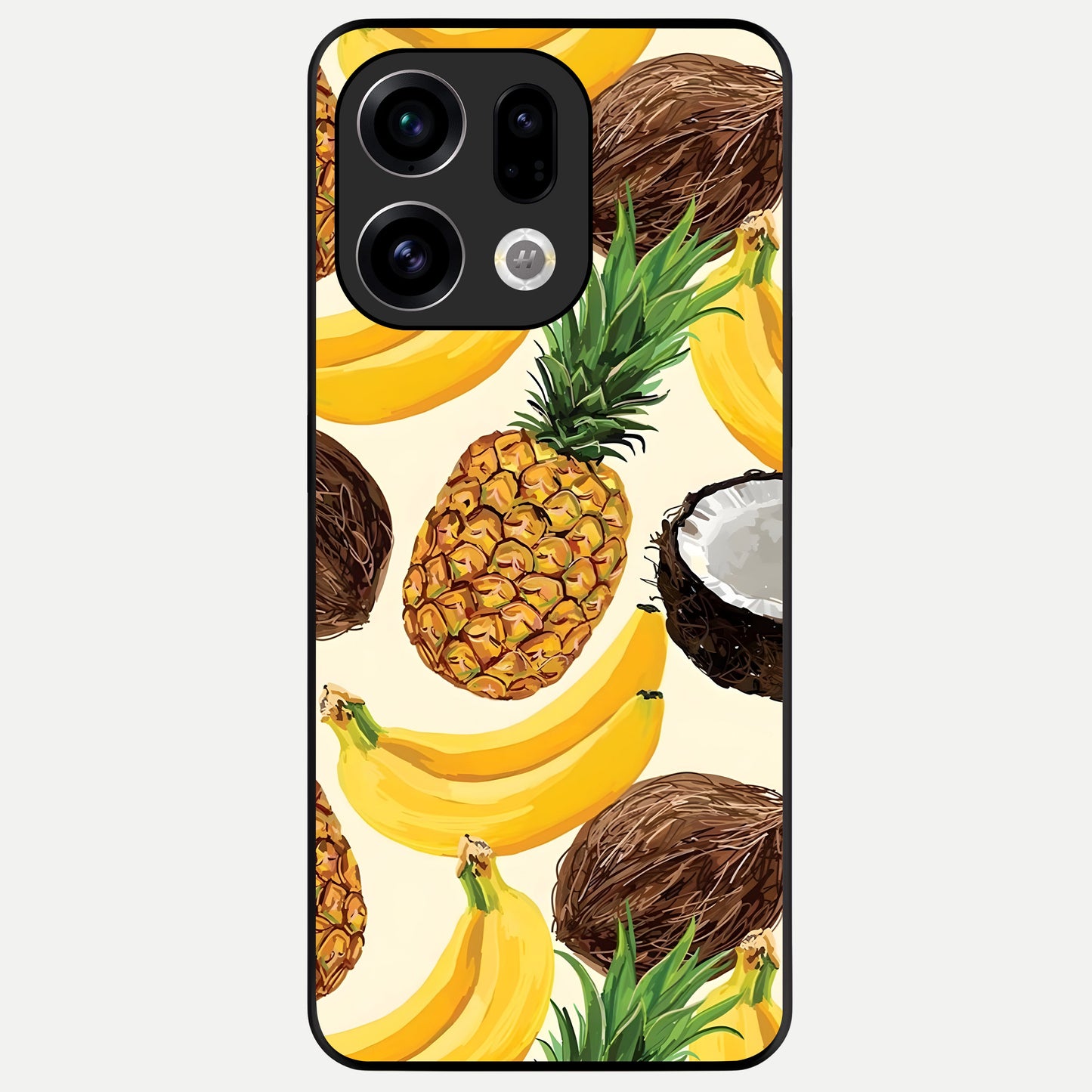  Tropical Fruit Mood Glass Case For Oppo Find X9 back cover – full design glossy printed glass finish