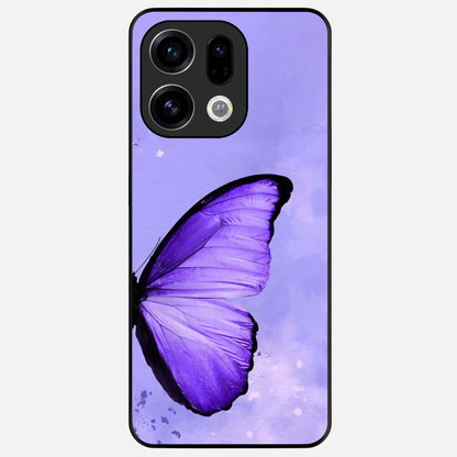  Violet Dream Wing Glass Case For Oppo Find X9 back cover – full design glossy printed glass finish