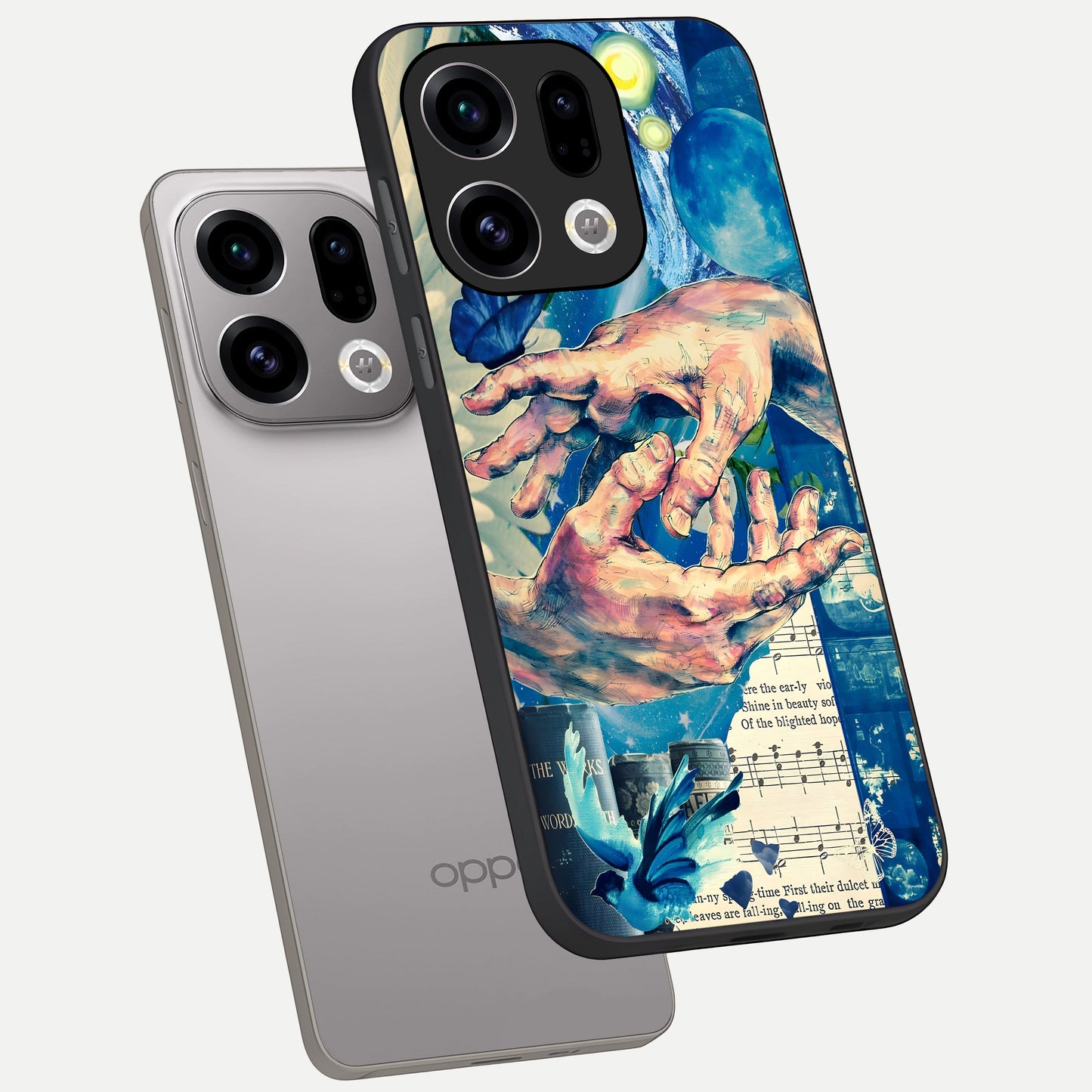  Aesthetic Divider phone case For Oppo Find X9 showing premium glass back cover with detailed artwork