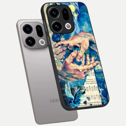  Aesthetic Divider phone case For Oppo Find X9 showing premium glass back cover with detailed artwork