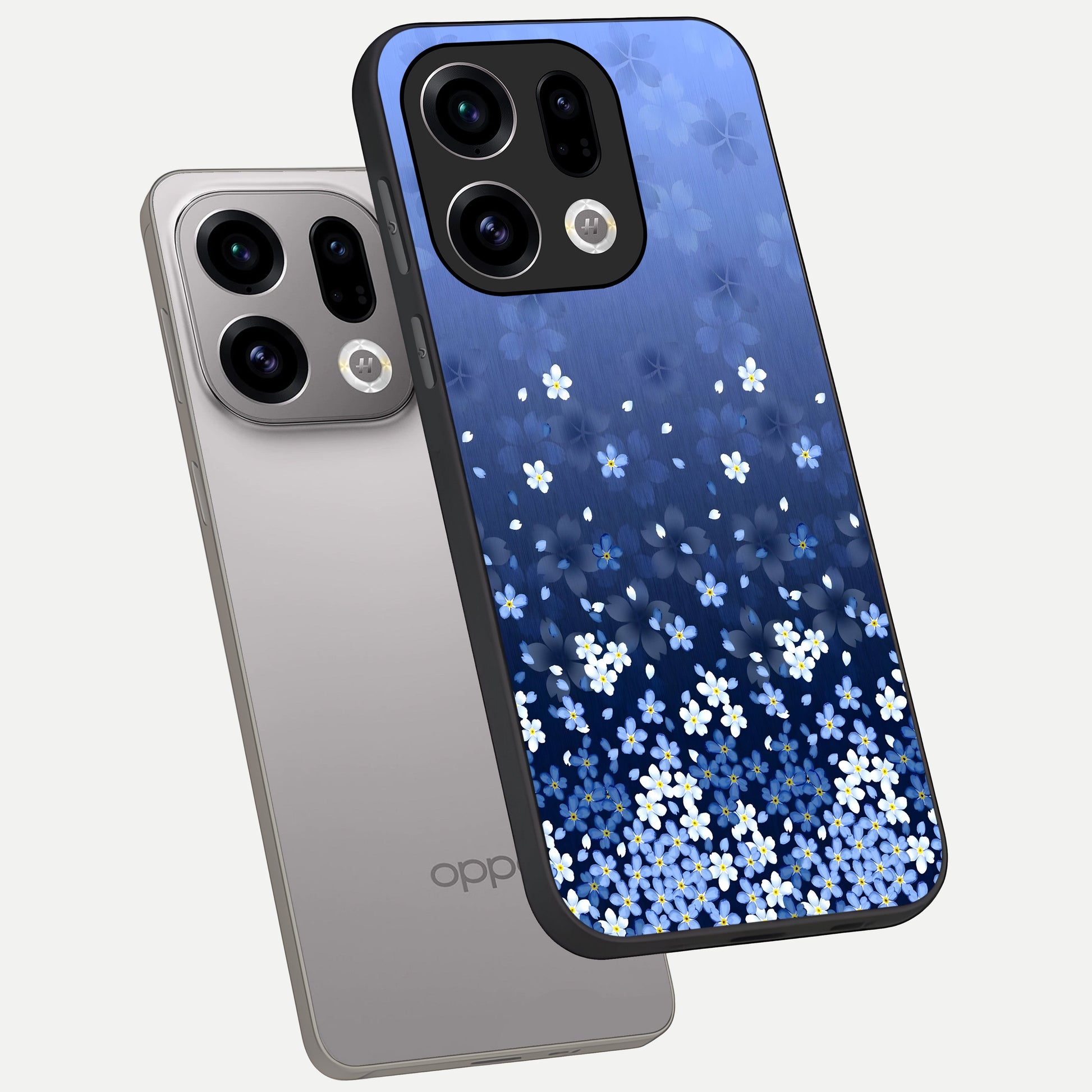  Blue Starry phone case For Oppo Find X9 showing premium glass back cover with detailed artwork