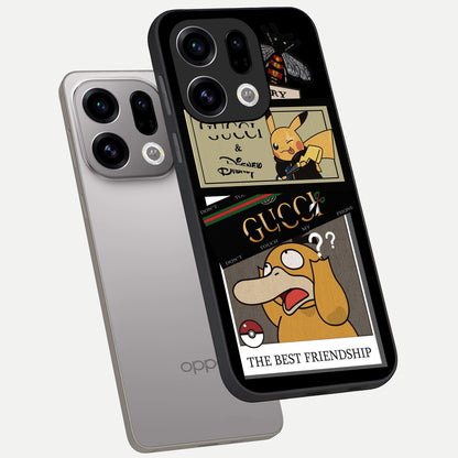  Cartoon Brand Play Mashup phone case For Oppo Find X9 showing premium glass back cover with detailed artwork