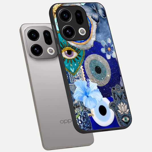  Celestial Blue Vision phone case For Oppo Find X9 showing premium glass back cover with detailed artwork