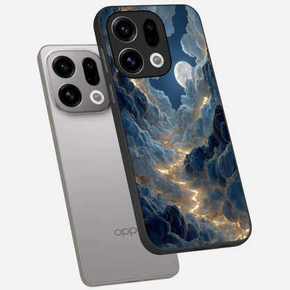  Celestial Cloud Road phone case For Oppo Find X9 showing premium glass back cover with detailed artwork