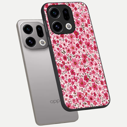  Cherry Blossom Charm phone case For Oppo Find X9 showing premium glass back cover with detailed artwork