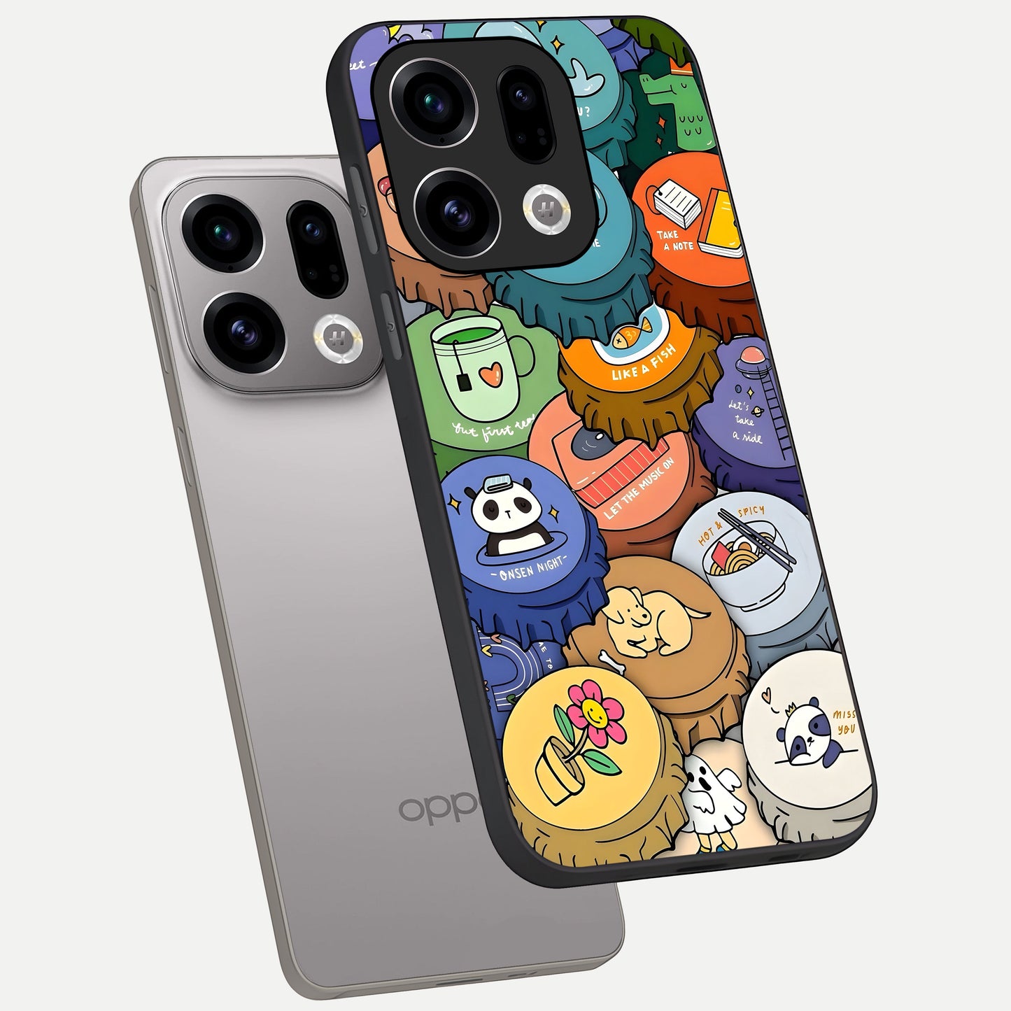  Coins Patterns phone case For Oppo Find X9 showing premium glass back cover with detailed artwork