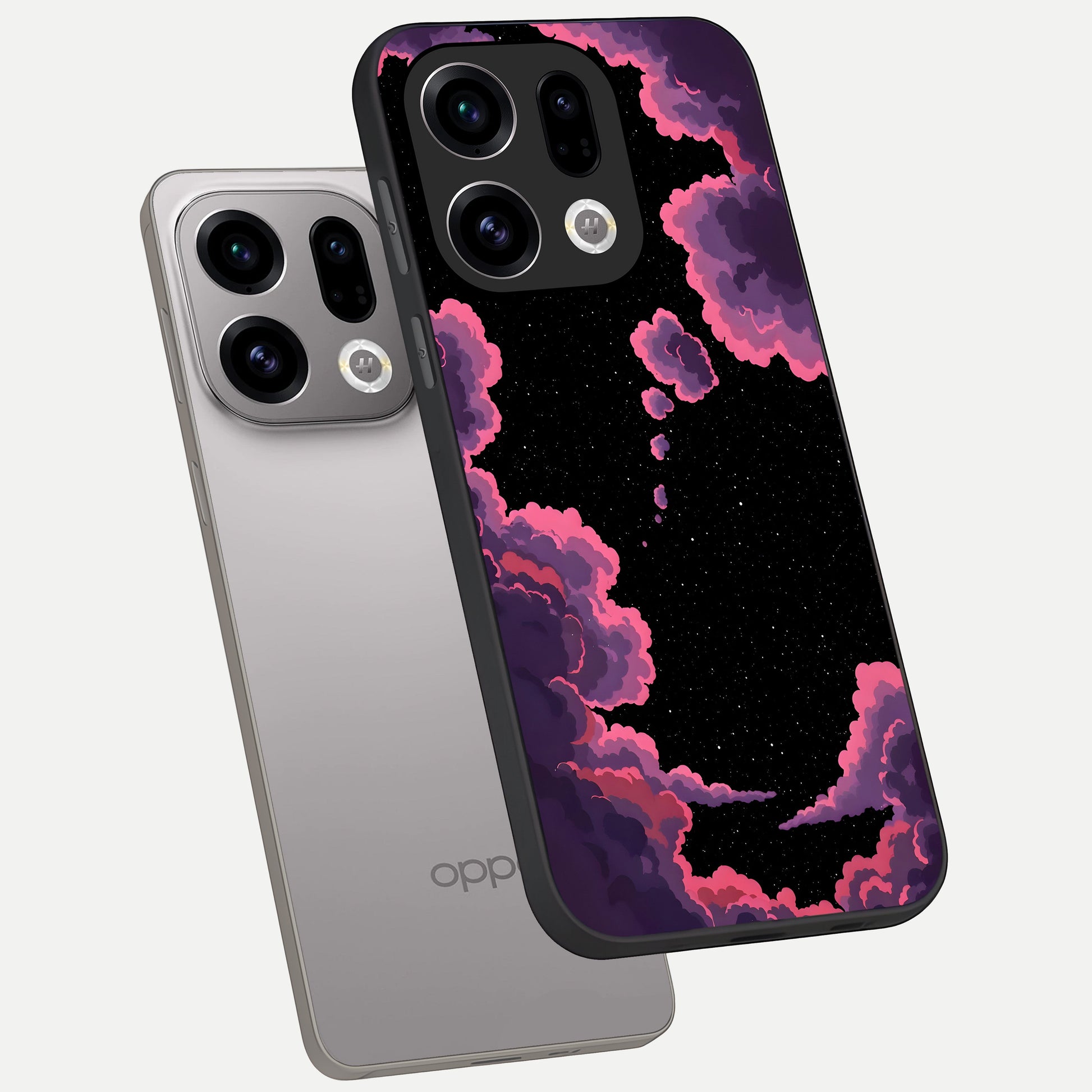  Cosmic Cloud Journey phone case For Oppo Find X9 showing premium glass back cover with detailed artwork
