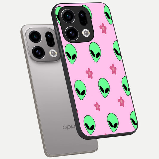  Cosmic Cute Crush phone case For Oppo Find X9 showing premium glass back cover with detailed artwork