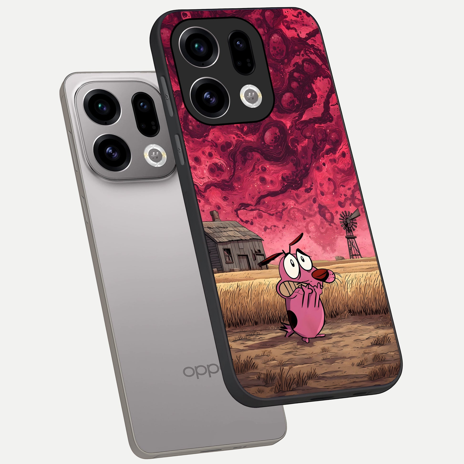  Courage Under Sky phone case For Oppo Find X9 showing premium glass back cover with detailed artwork