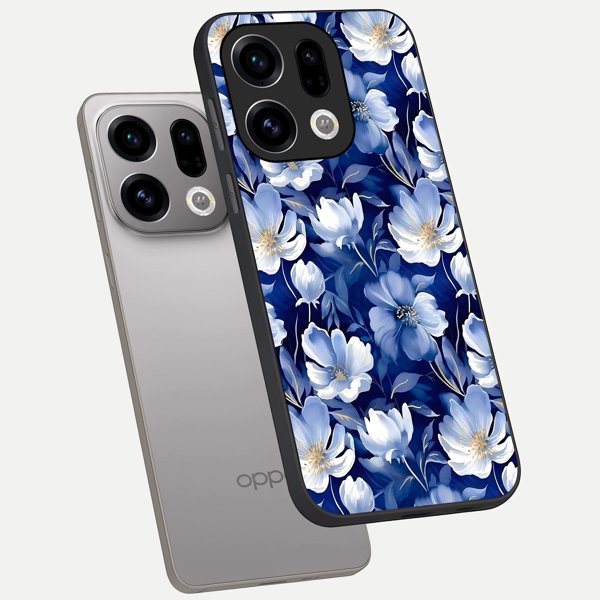  Cute Floral Patterns phone case For Oppo Find X9 showing premium glass back cover with detailed artwork