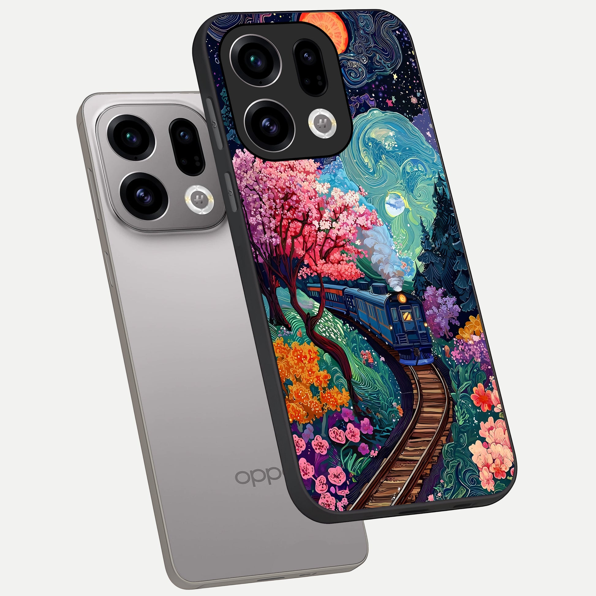  Digital Art phone case For Oppo Find X9 showing premium glass back cover with detailed artwork
