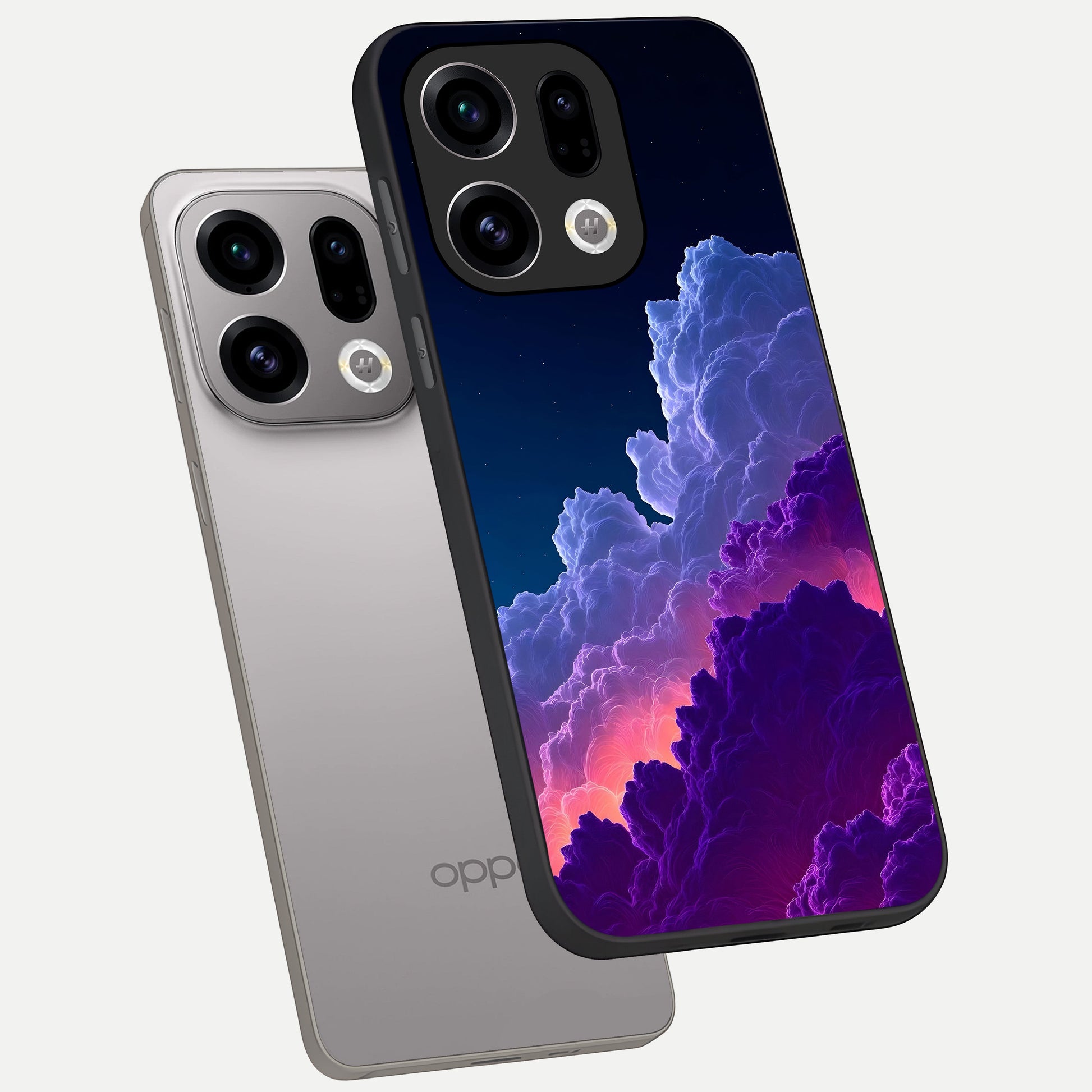  Dreamy Cloud Skies phone case For Oppo Find X9 showing premium glass back cover with detailed artwork