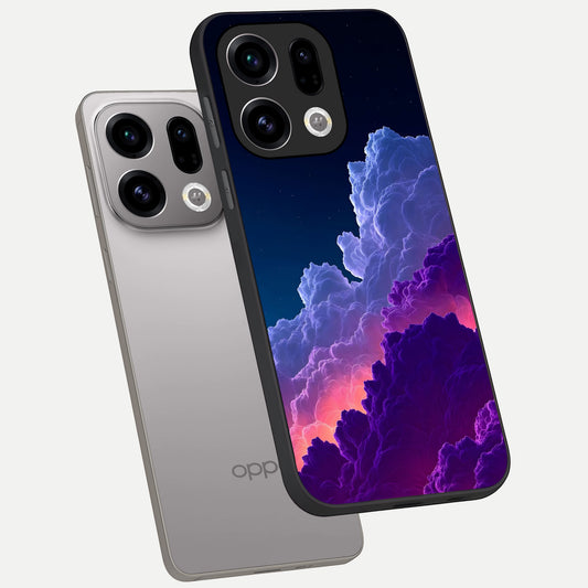  Dreamy Cloud Skies phone case For Oppo Find X9 showing premium glass back cover with detailed artwork