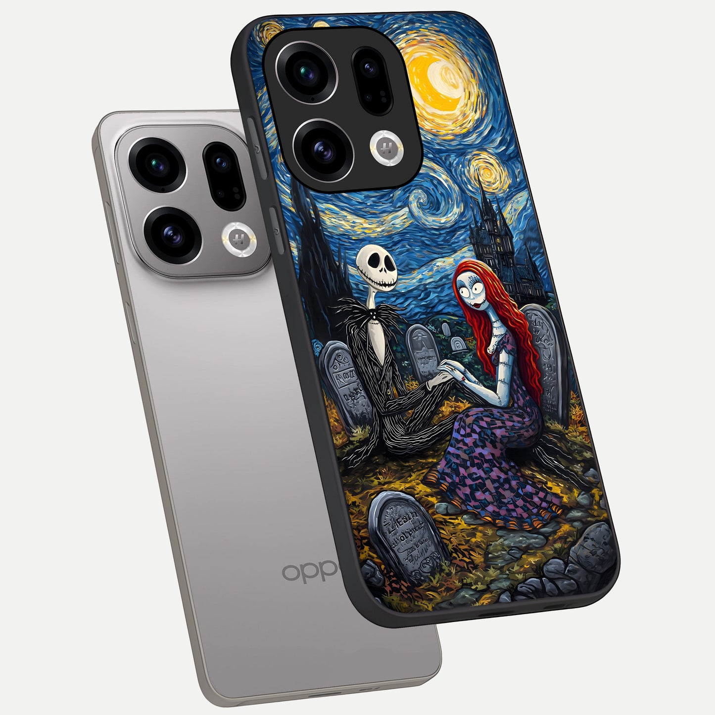  Eternal Night Love phone case For Oppo Find X9 showing premium glass back cover with detailed artwork
