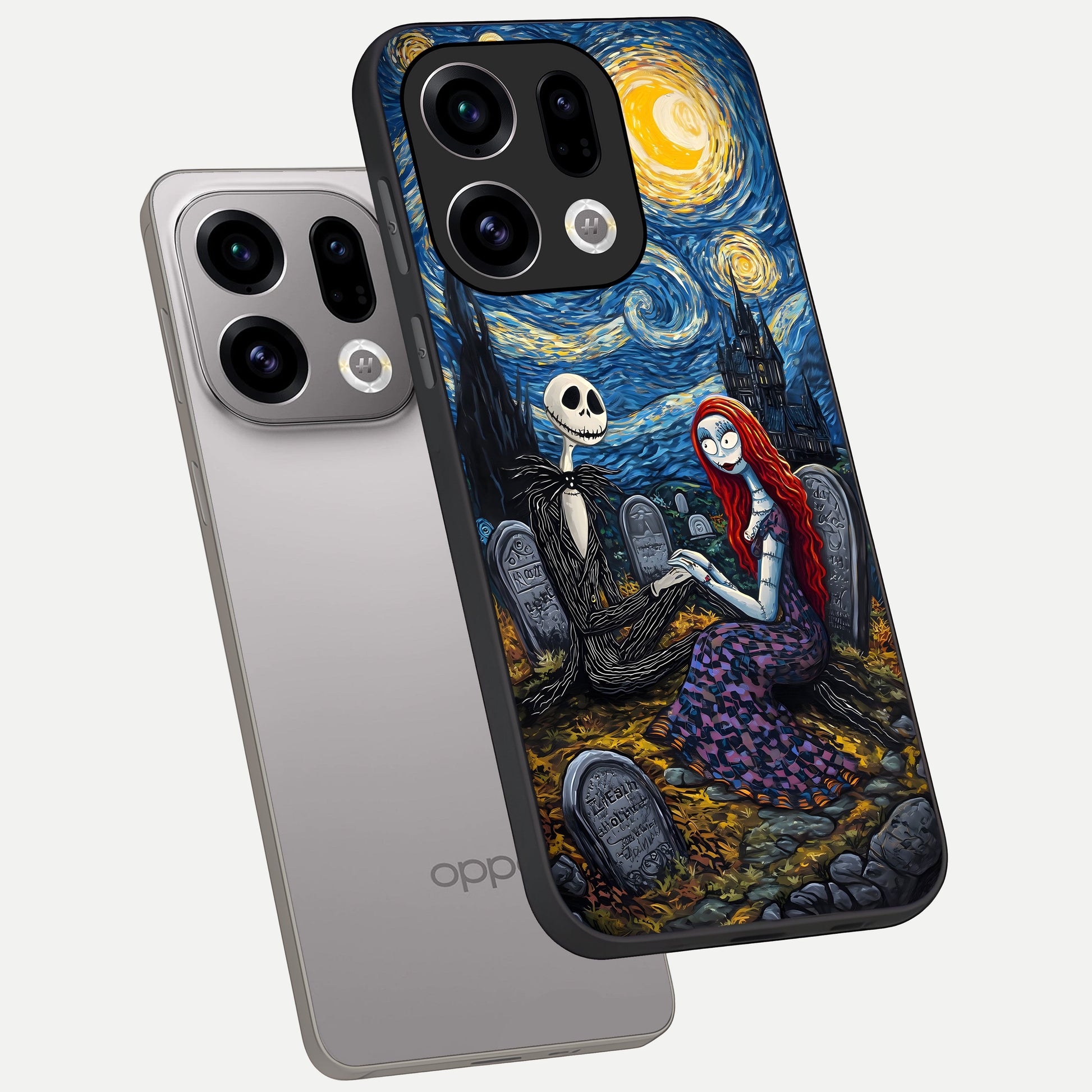  Eternal Night Love phone case For Oppo Find X9 showing premium glass back cover with detailed artwork