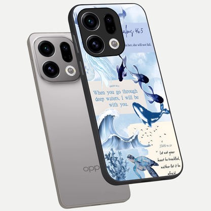  Faithful Ocean Promise phone case For Oppo Find X9 showing premium glass back cover with detailed artwork