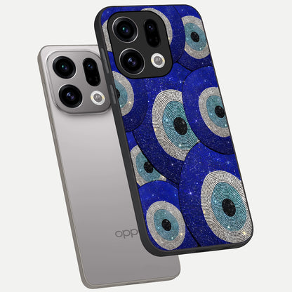  Galaxy Eye Flow phone case For Oppo Find X9 showing premium glass back cover with detailed artwork