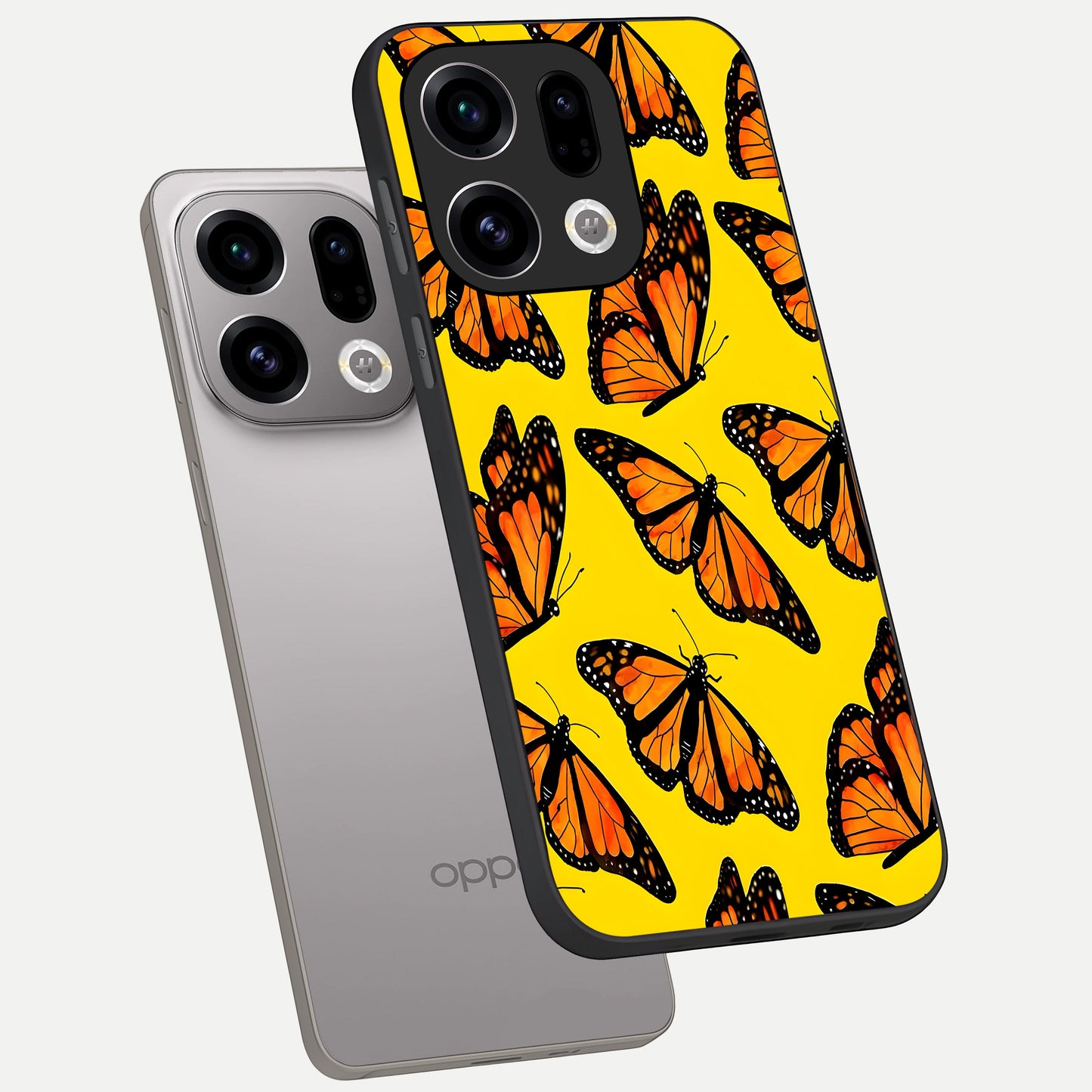  Golden Wing Flight phone case For Oppo Find X9 showing premium glass back cover with detailed artwork
