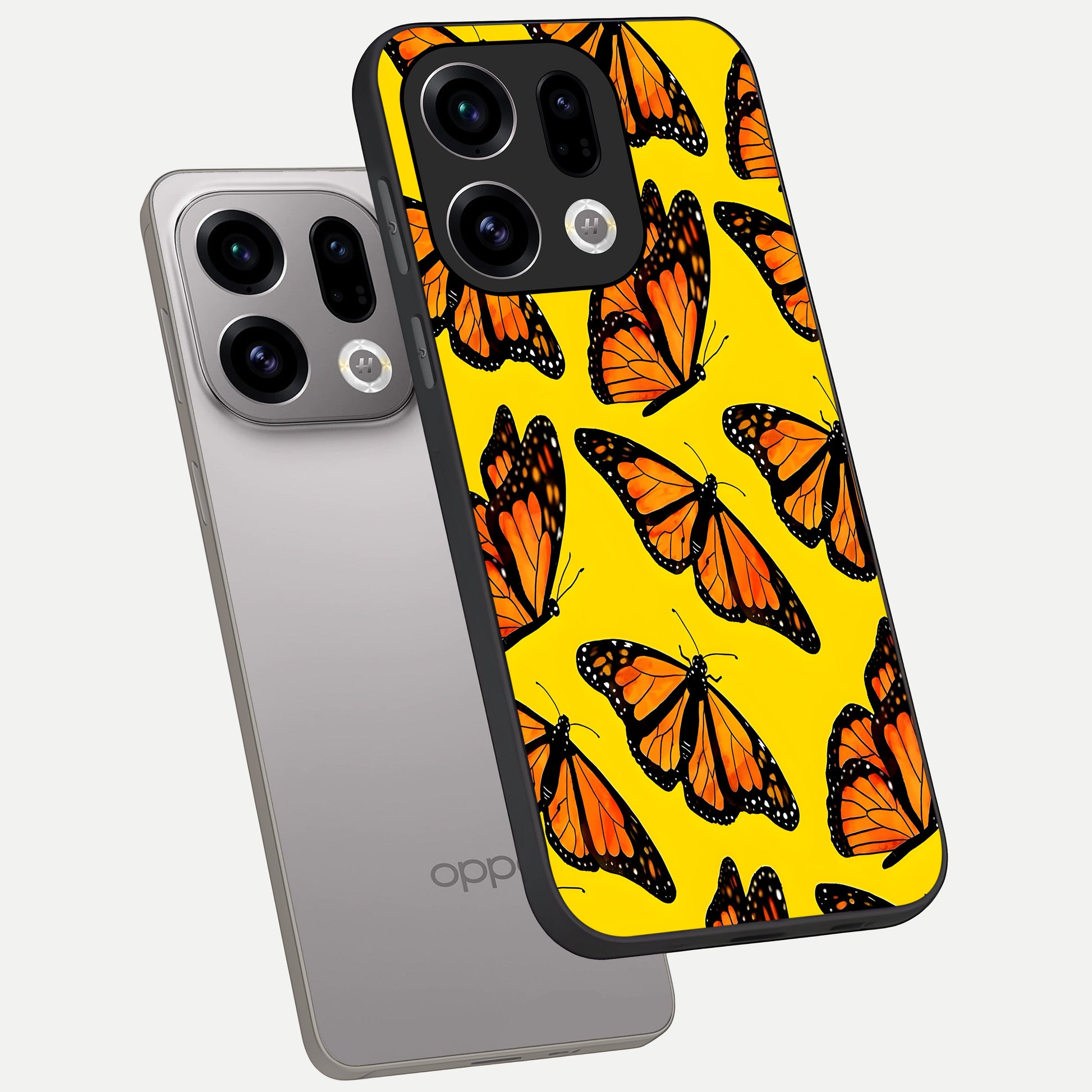  Golden Wing Flight phone case For Oppo Find X9 showing premium glass back cover with detailed artwork