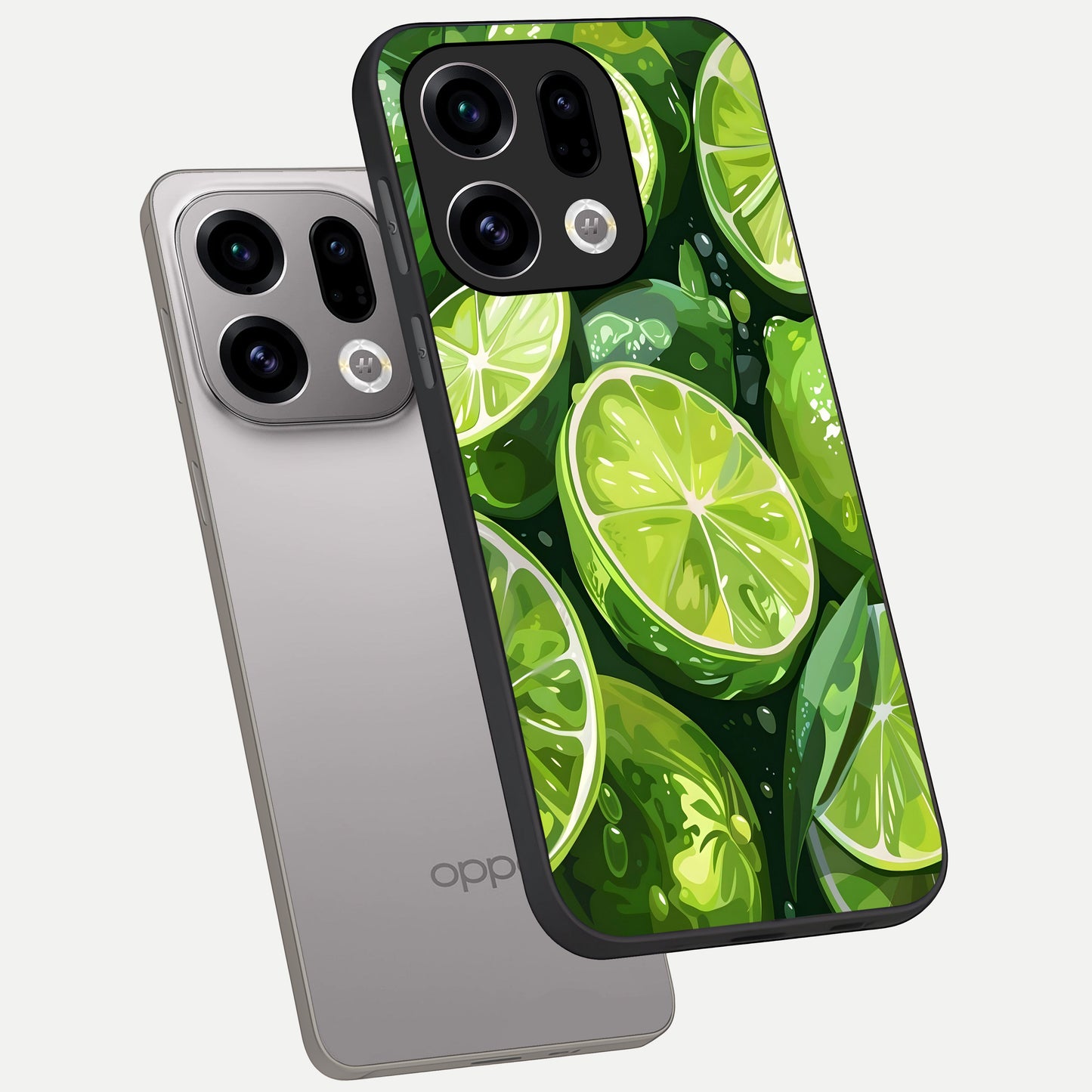  Green Kawasaki phone case For Oppo Find X9 showing premium glass back cover with detailed artwork