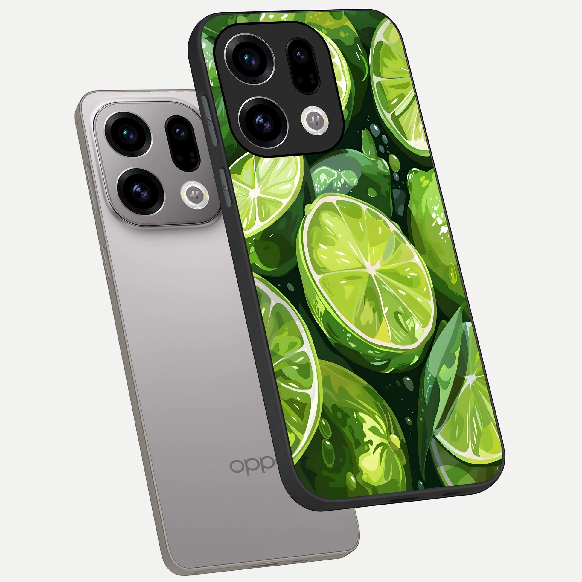  Green Kawasaki phone case For Oppo Find X9 showing premium glass back cover with detailed artwork