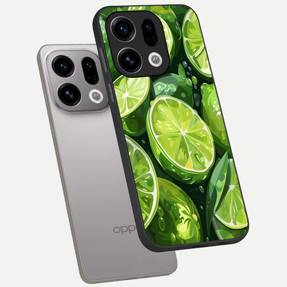  Green Kawasaki phone case For Oppo Find X9 showing premium glass back cover with detailed artwork