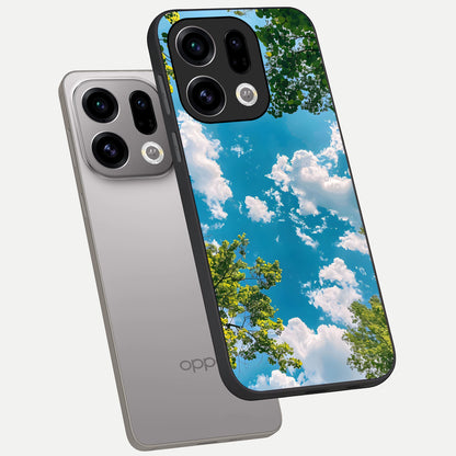  Green Moon Energy phone case For Oppo Find X9 showing premium glass back cover with detailed artwork
