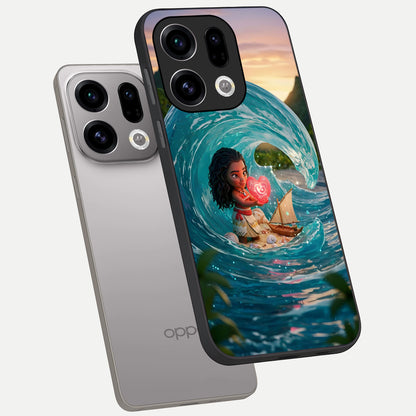  Heart of Ocean phone case For Oppo Find X9 showing premium glass back cover with detailed artwork