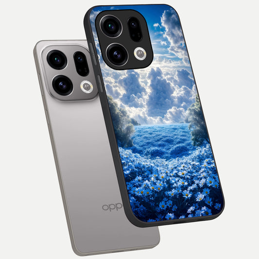  Heavenly Daisy Horizon phone case For Oppo Find X9 showing premium glass back cover with detailed artwork