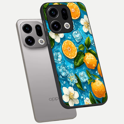  Ice Cube With Orange phone case For Oppo Find X9 showing premium glass back cover with detailed artwork