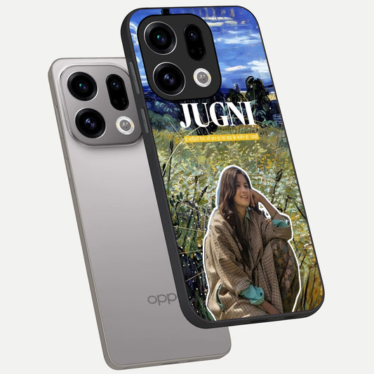  Jugni Soul Vibes phone case For Oppo Find X9 showing premium glass back cover with detailed artwork