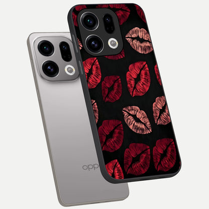  Midnight Kiss Love phone case For Oppo Find X9 showing premium glass back cover with detailed artwork
