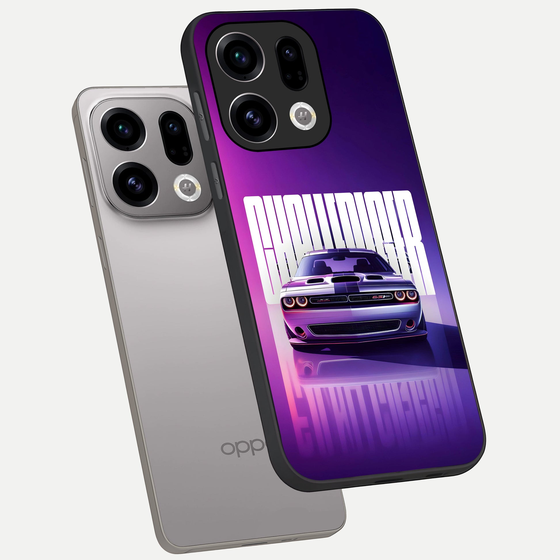  Midnight Muscle Ride phone case For Oppo Find X9 showing premium glass back cover with detailed artwork