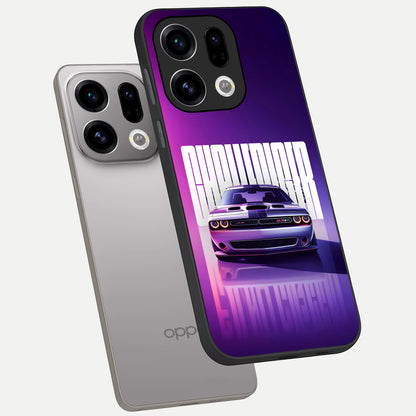  Midnight Muscle Ride phone case For Oppo Find X9 showing premium glass back cover with detailed artwork