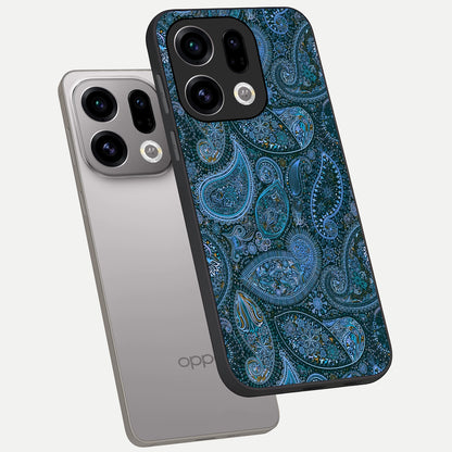  Midnight Paisley Glow phone case For Oppo Find X9 showing premium glass back cover with detailed artwork