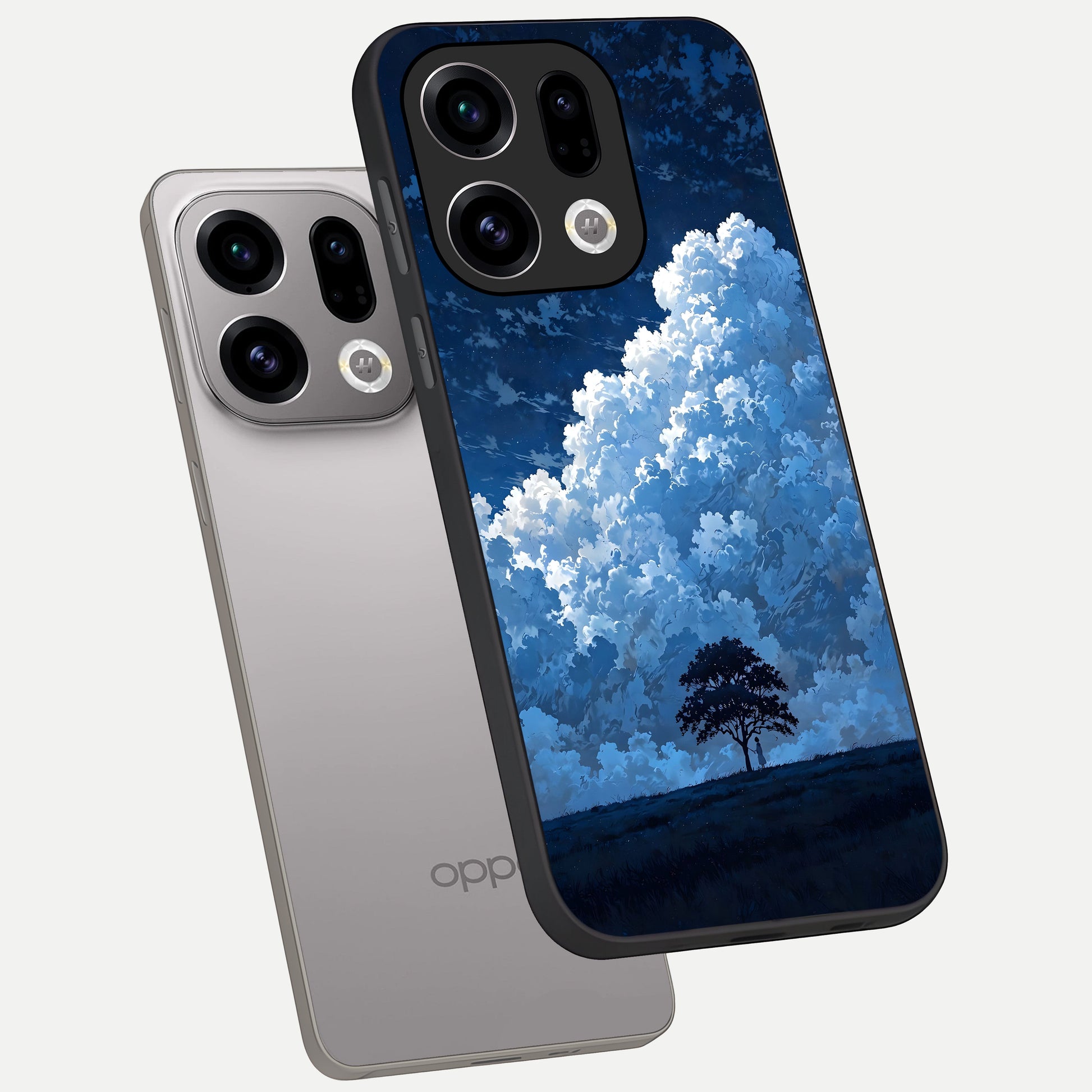  Midnight Sky Serenity phone case For Oppo Find X9 showing premium glass back cover with detailed artwork