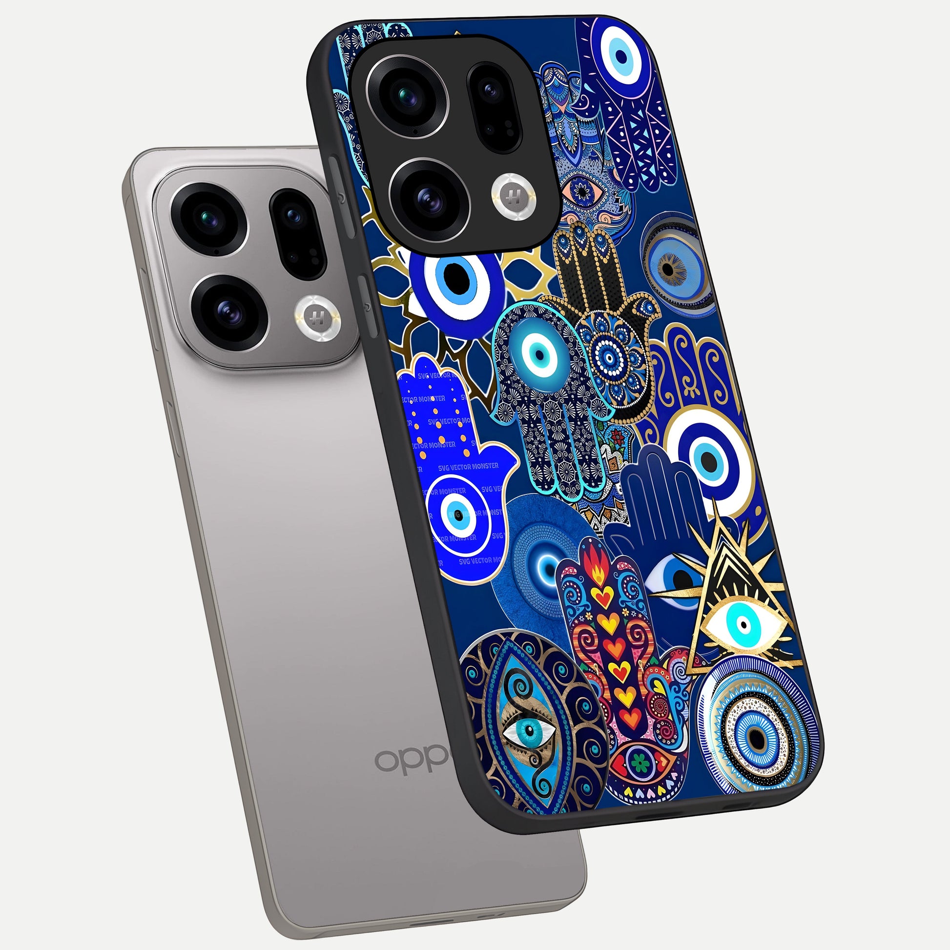  Mystic Palm Guard phone case For Oppo Find X9 showing premium glass back cover with detailed artwork