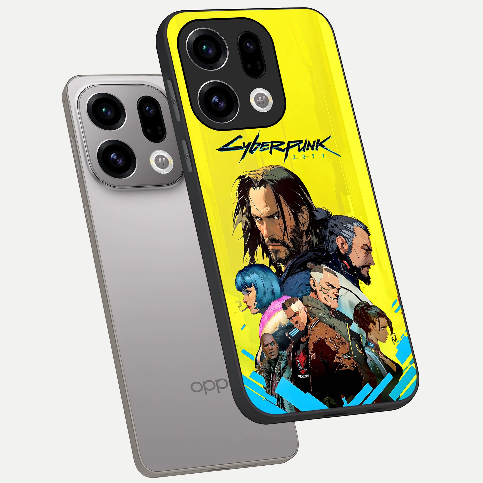  Neon Rebel Genesis phone case For Oppo Find X9 showing premium glass back cover with detailed artwork