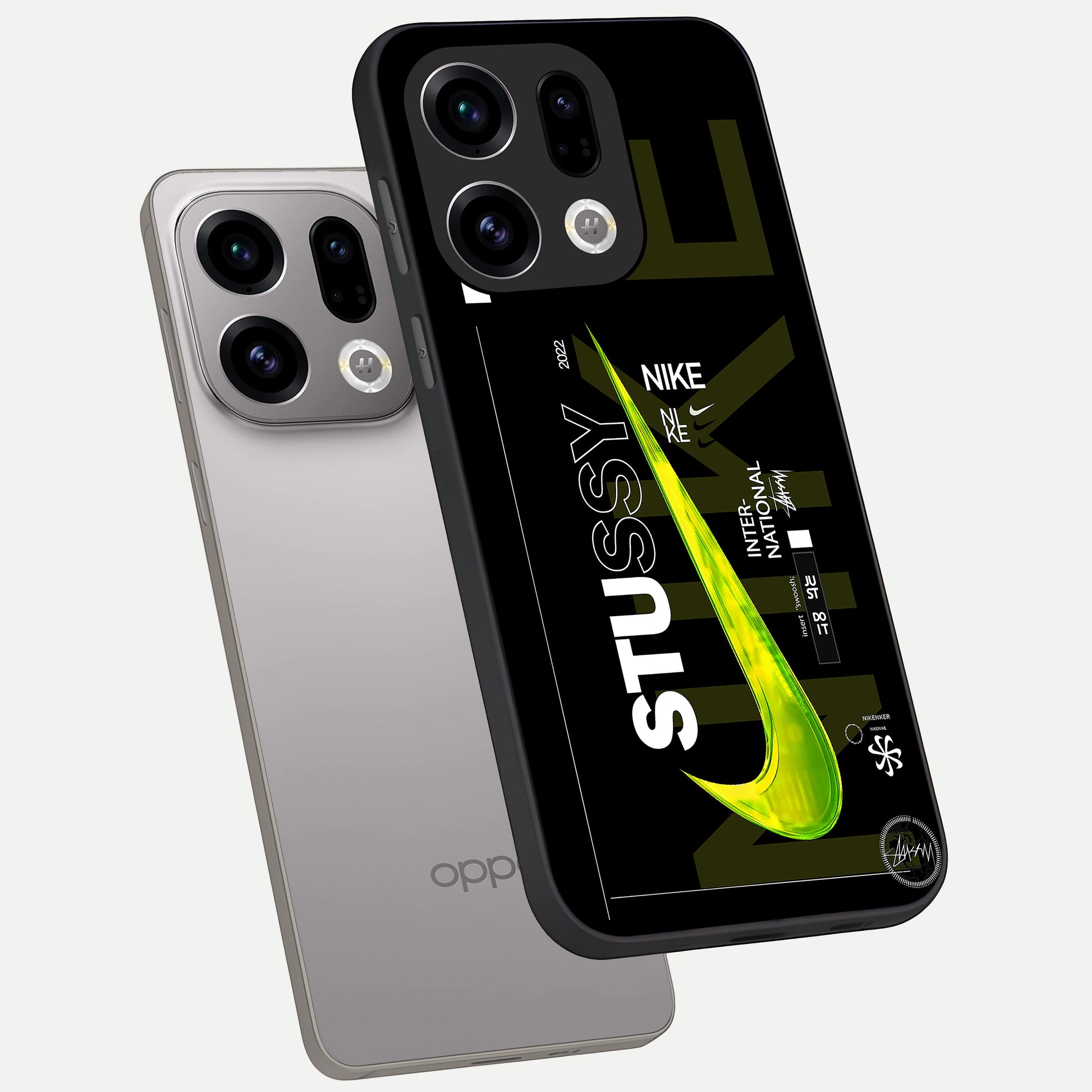  Neon Street Edition phone case For Oppo Find X9 showing premium glass back cover with detailed artwork