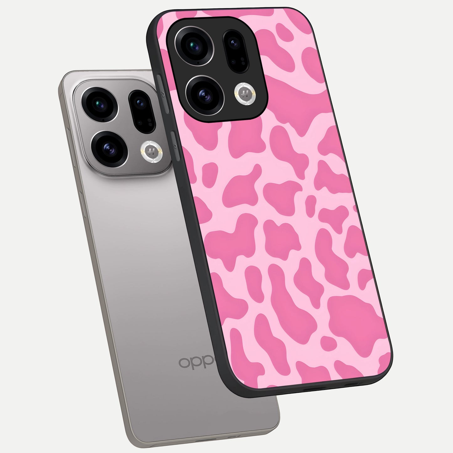  Pinkish Scenery phone case For Oppo Find X9 showing premium glass back cover with detailed artwork