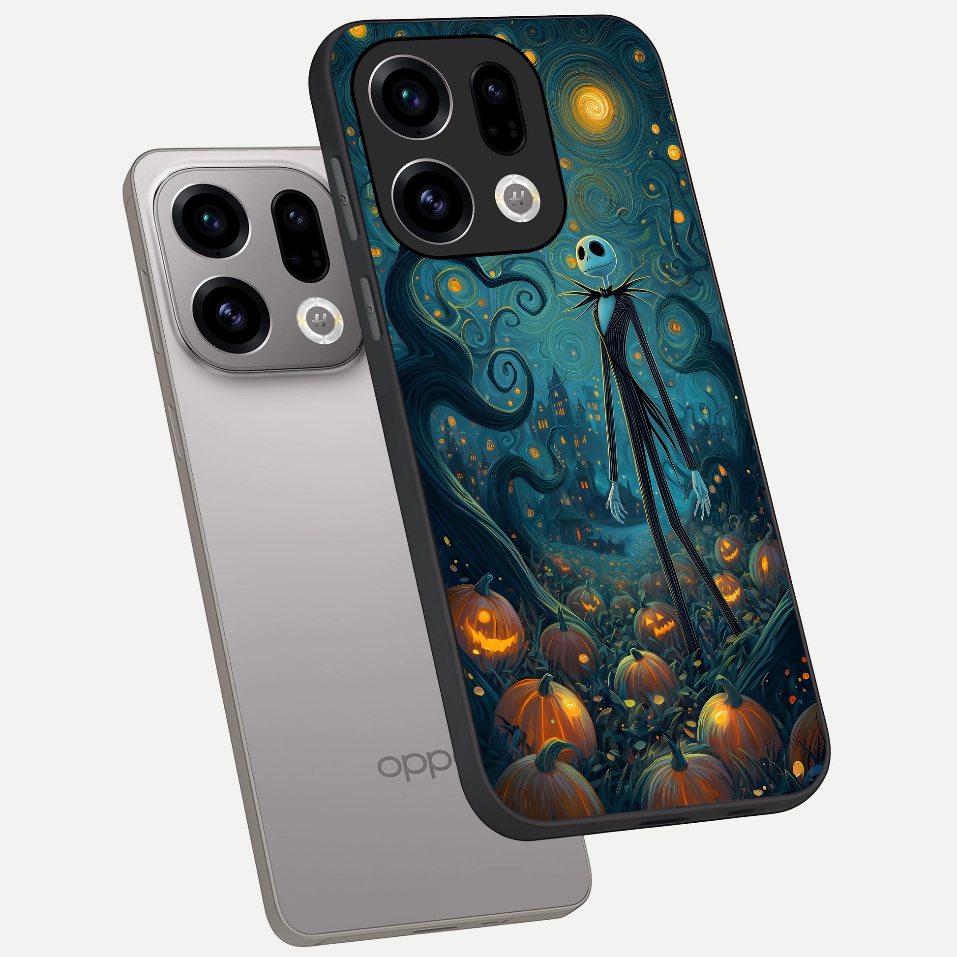  Pumpkin Moonlight Tale phone case For Oppo Find X9 showing premium glass back cover with detailed artwork